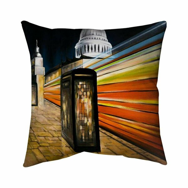 Fondo 26 x 26 in. Fast London Bus-Double Sided Print Indoor Pillow FO2795745